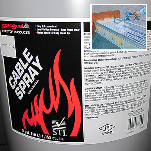 Spray ignifuge pour protection de câbles  SpecSeal® STI®